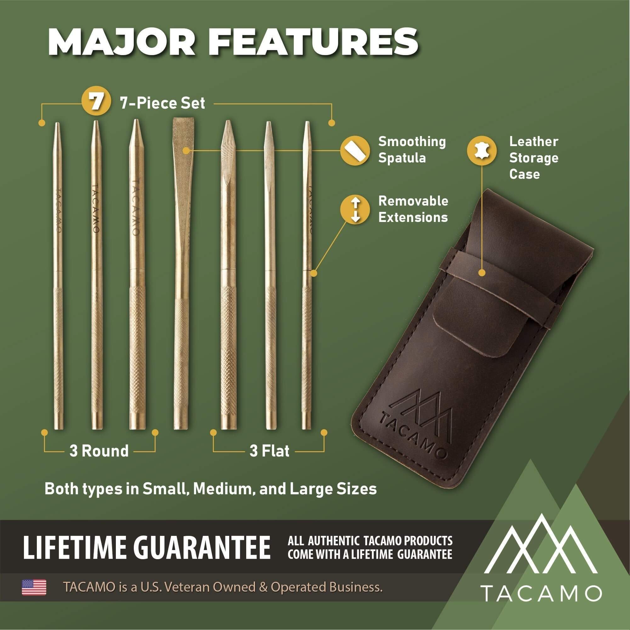 7-Piece Professional Brass Paracord FIDS Set