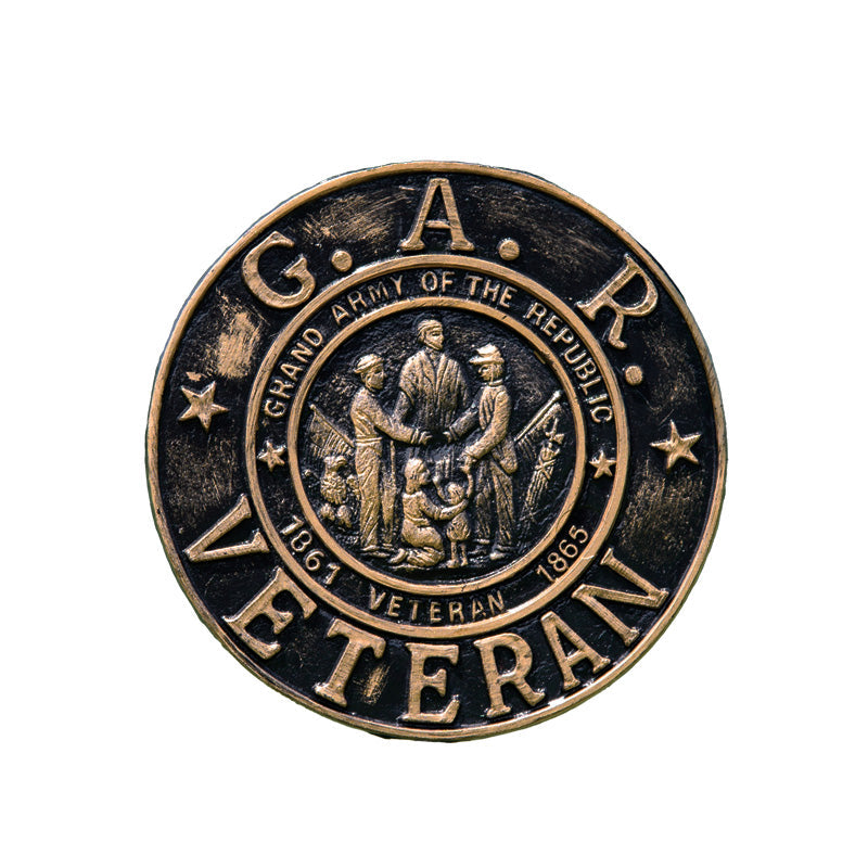 GAR Veteran Grave Marker & Flag Holder with Aluminum Ground Spike