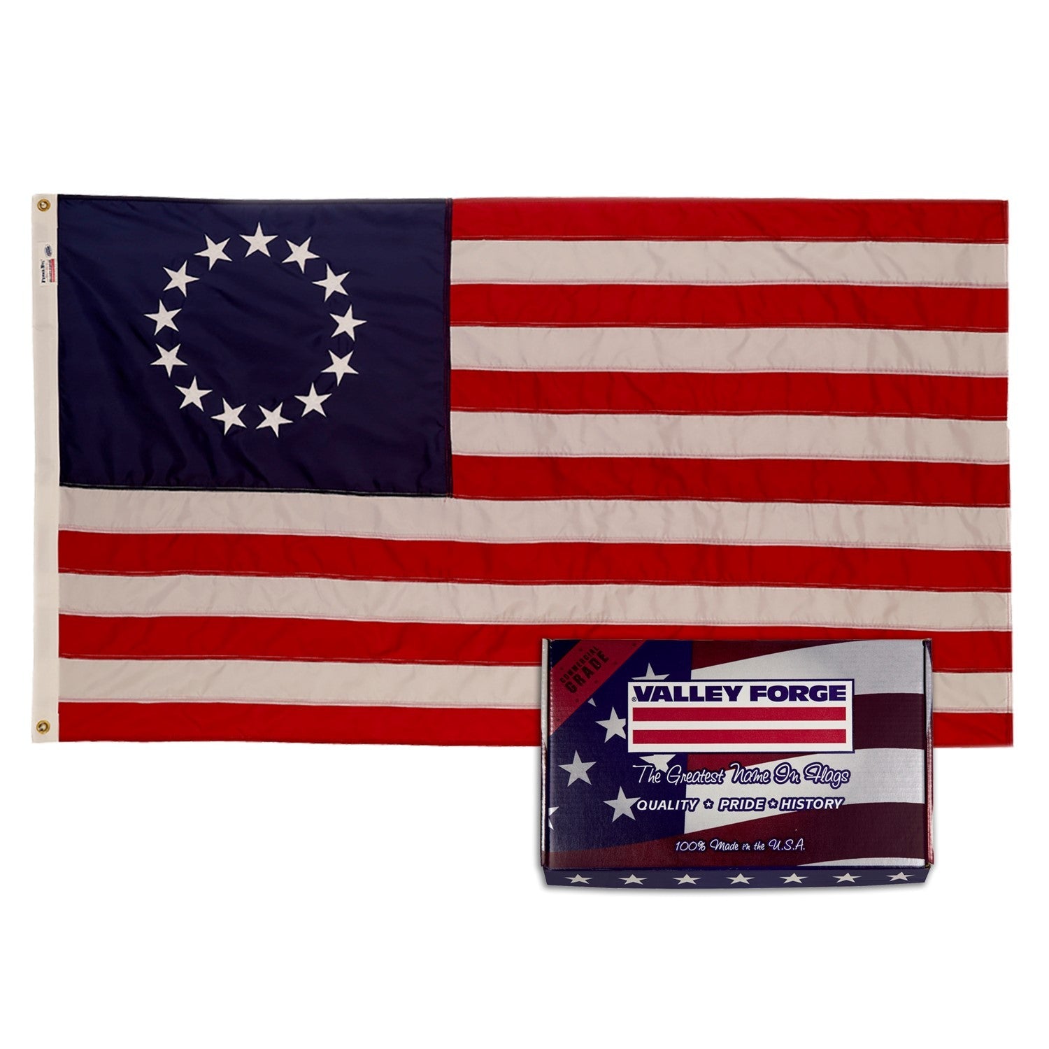 Betsy Ross Flag Outdoor Nylon (Sunny Areas)