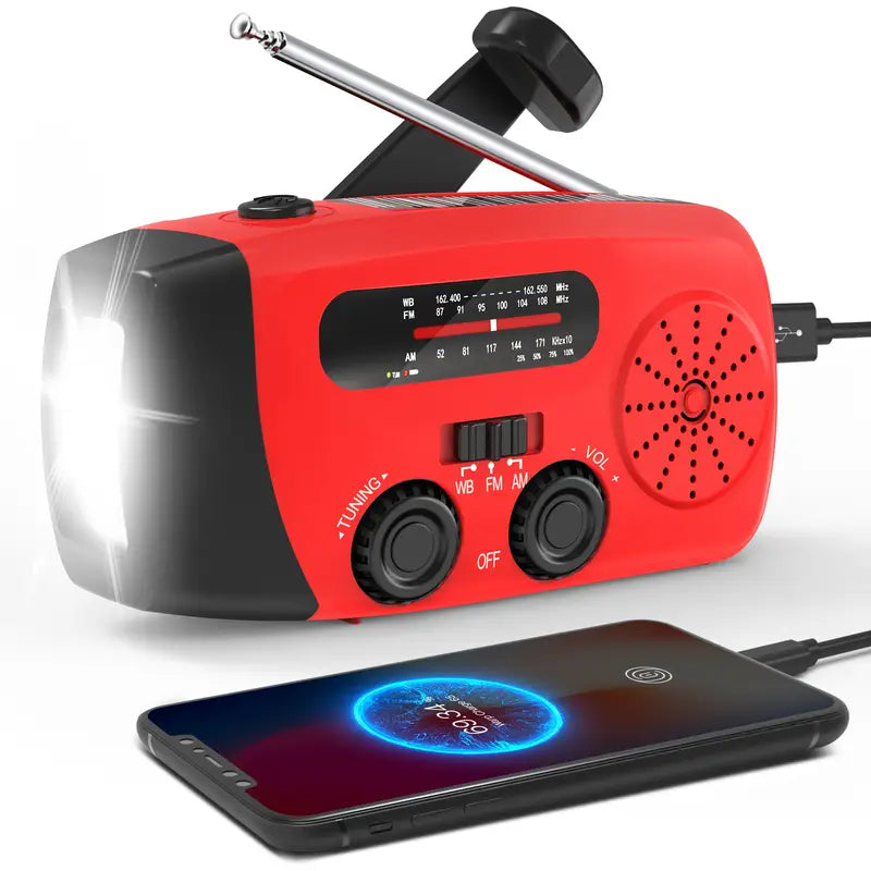 3-in-1 Emergency Radio – Stay Connected & Powered Anytime!