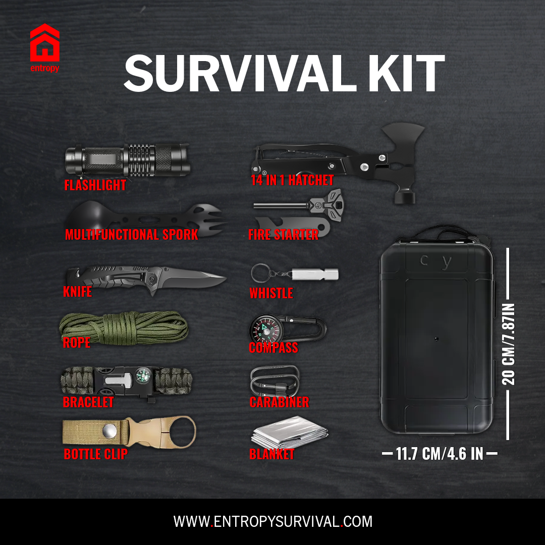 Ultimate 27-Piece Emergency Survival Kit