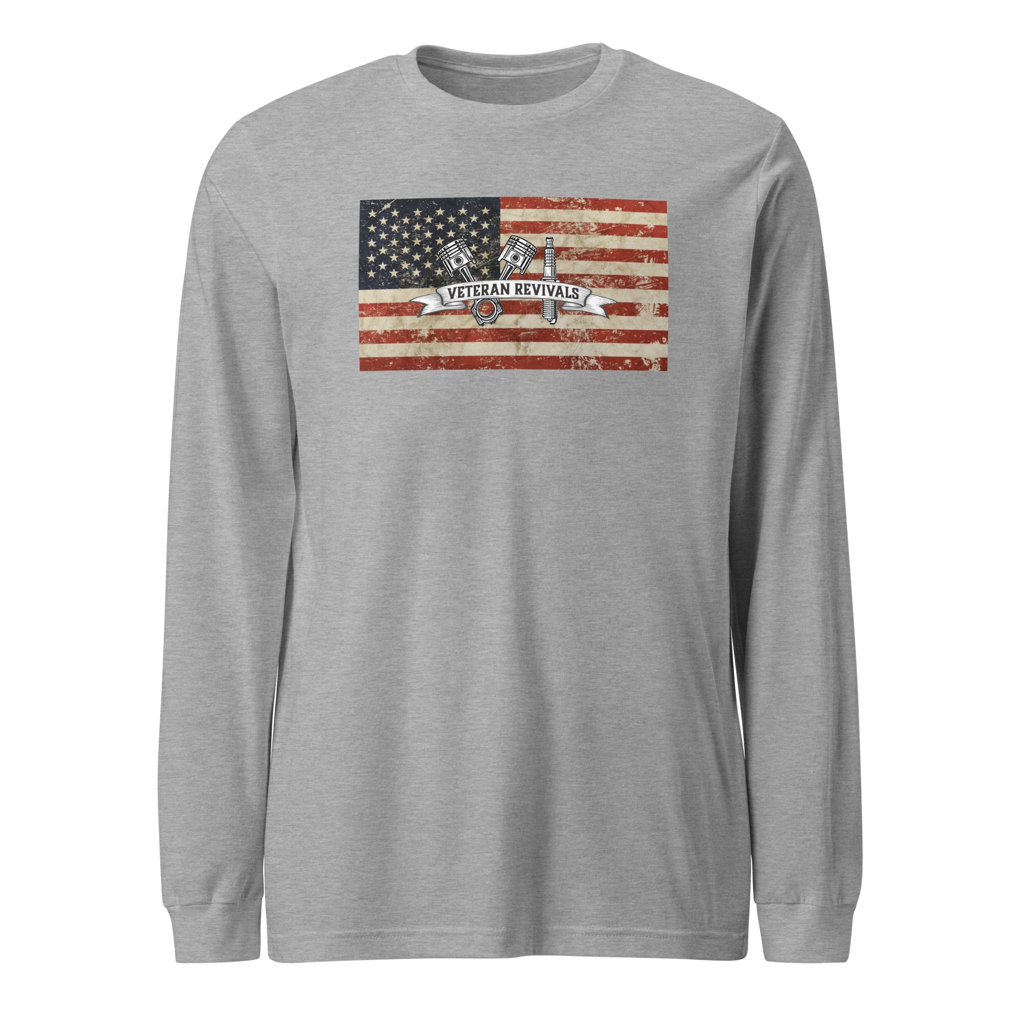 Weathered Stars and Stripes Long Sleeve Shirt