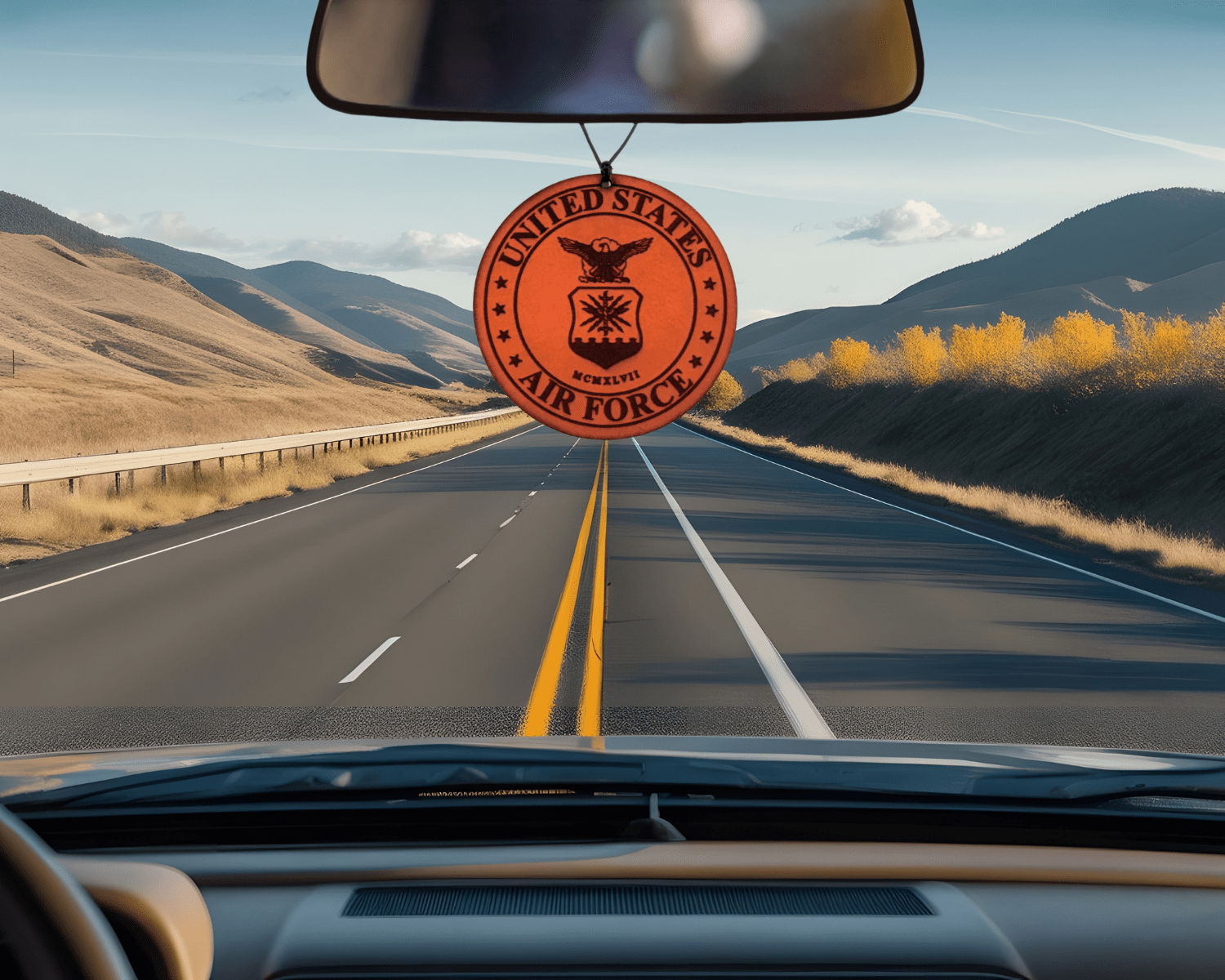 US Air Force Leather Car Freshener