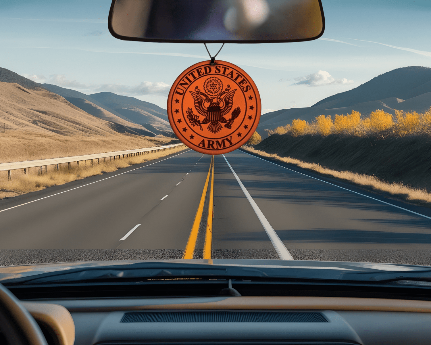 US Army Leather Car Freshener